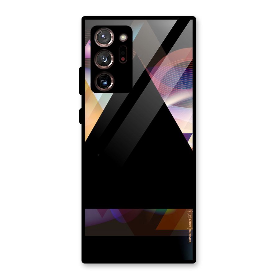 Triangle Black Abstract Glass Back Case for Galaxy Note 20 Ultra