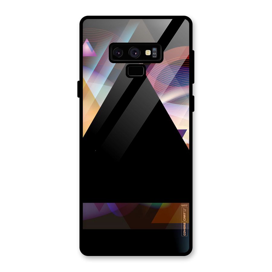 Triangle Black Abstract Glass Back Case for Galaxy Note 9