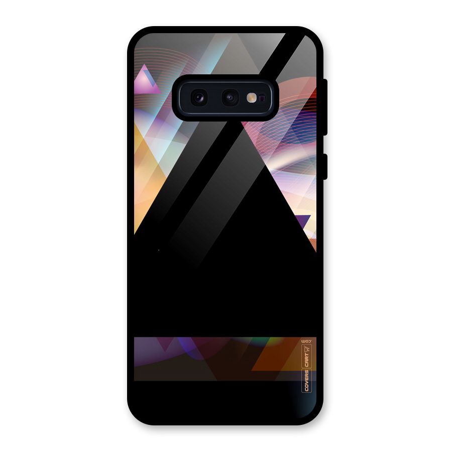 Triangle Black Abstract Glass Back Case for Galaxy S10e