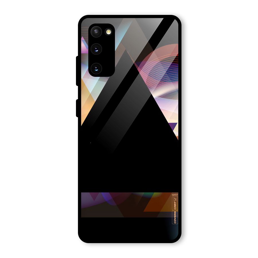 Triangle Black Abstract Glass Back Case for Galaxy S20 FE 5G