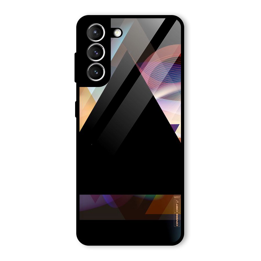 Triangle Black Abstract Glass Back Case for Galaxy S21 5G