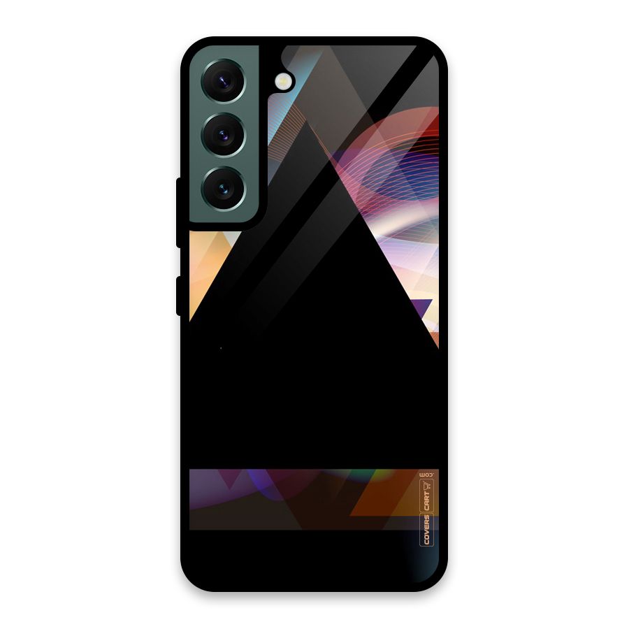 Triangle Black Abstract Glass Back Case for Galaxy S22 5G