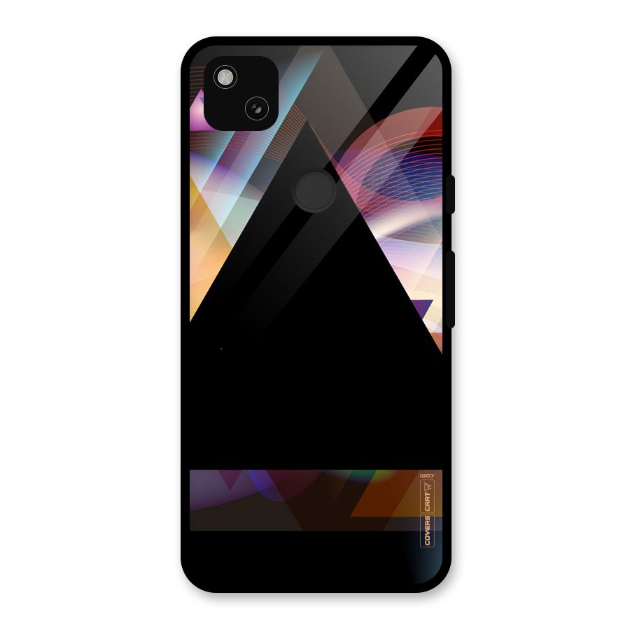 Triangle Black Abstract Glass Back Case for Google Pixel 4a