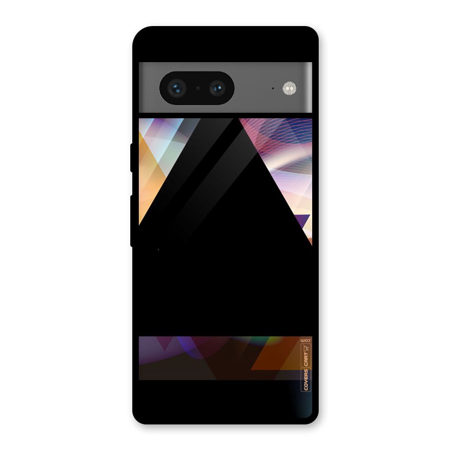 Triangle Black Abstract Glass Back Case for Google Pixel 7