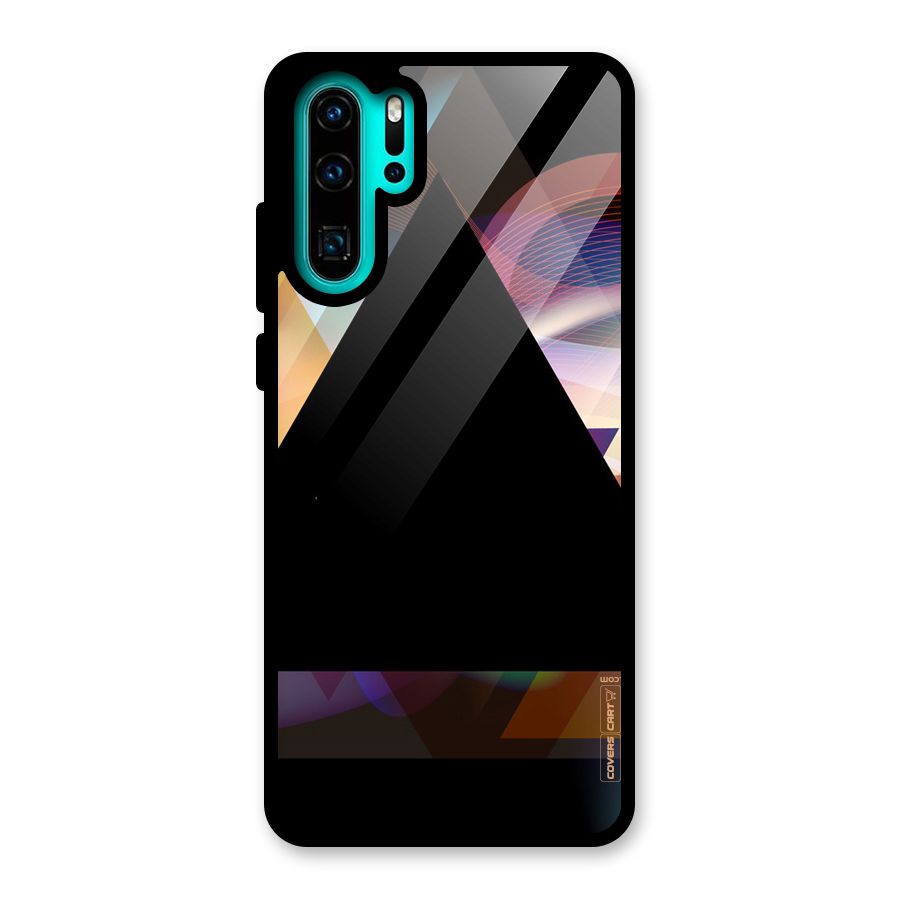 Triangle Black Abstract Glass Back Case for Huawei P30 Pro