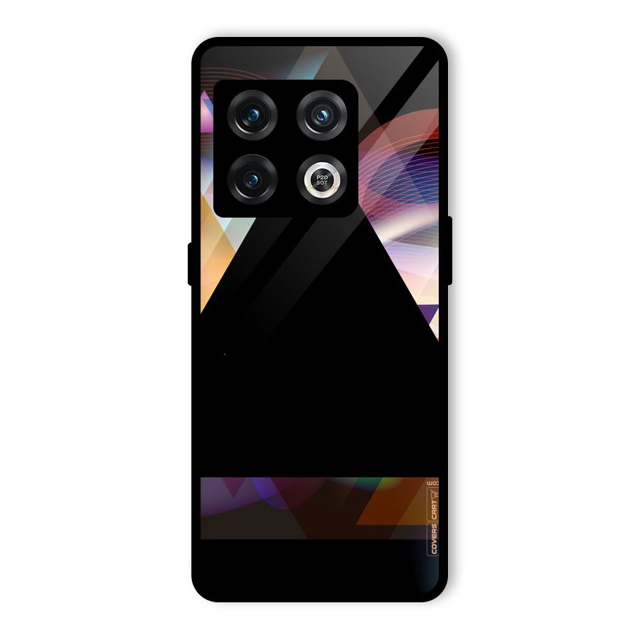 Triangle Black Abstract Glass Back Case for OnePlus 10 Pro 5G