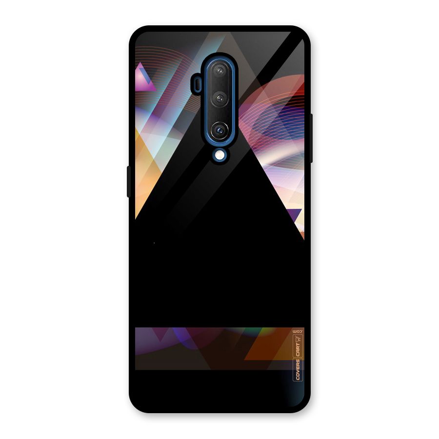 Triangle Black Abstract Glass Back Case for OnePlus 7T Pro