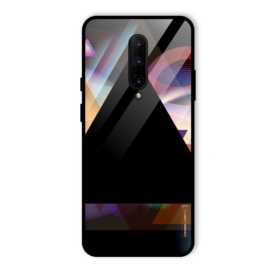Triangle Black Abstract Glass Back Case for OnePlus 7 Pro