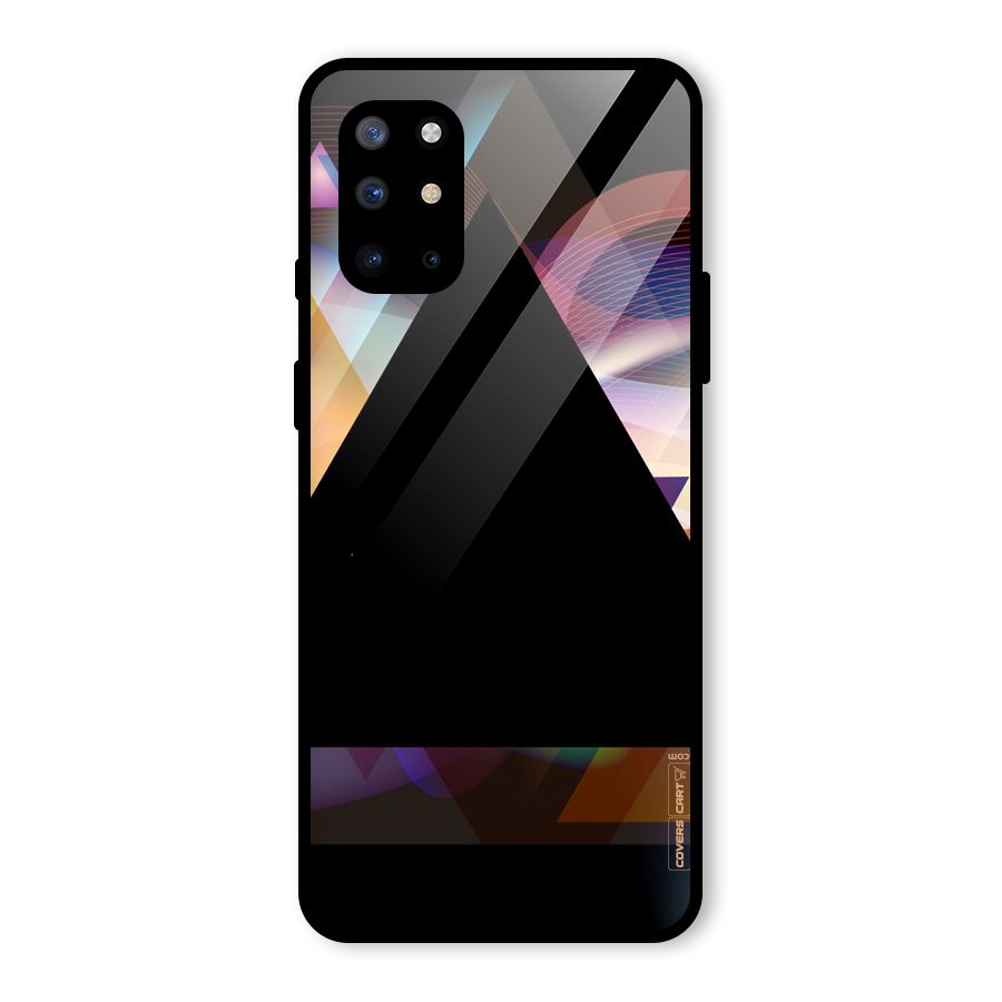 Triangle Black Abstract Glass Back Case for OnePlus 8T