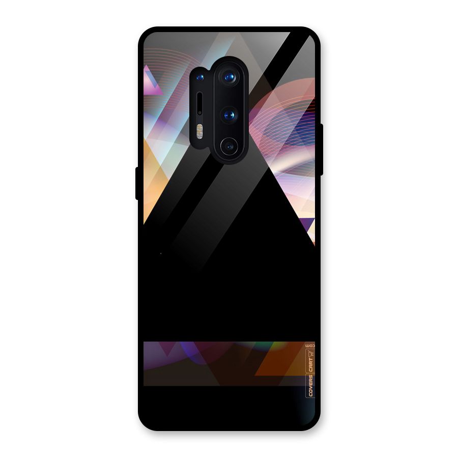 Triangle Black Abstract Glass Back Case for OnePlus 8 Pro