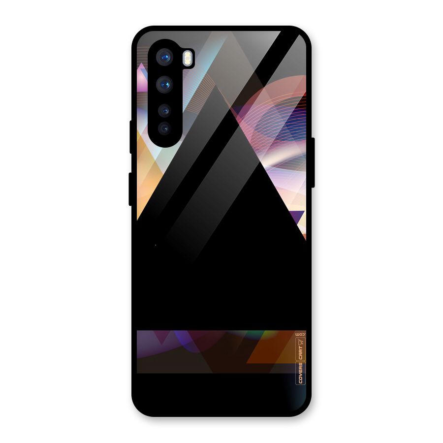 Triangle Black Abstract Glass Back Case for OnePlus Nord