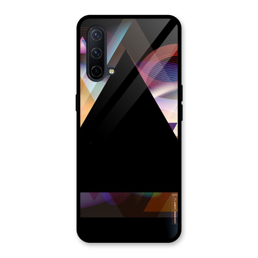 Triangle Black Abstract Glass Back Case for OnePlus Nord CE 5G