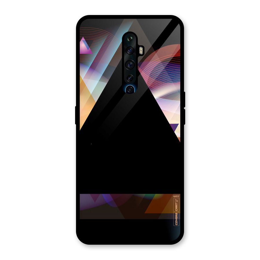 Triangle Black Abstract Glass Back Case for Oppo Reno2 Z