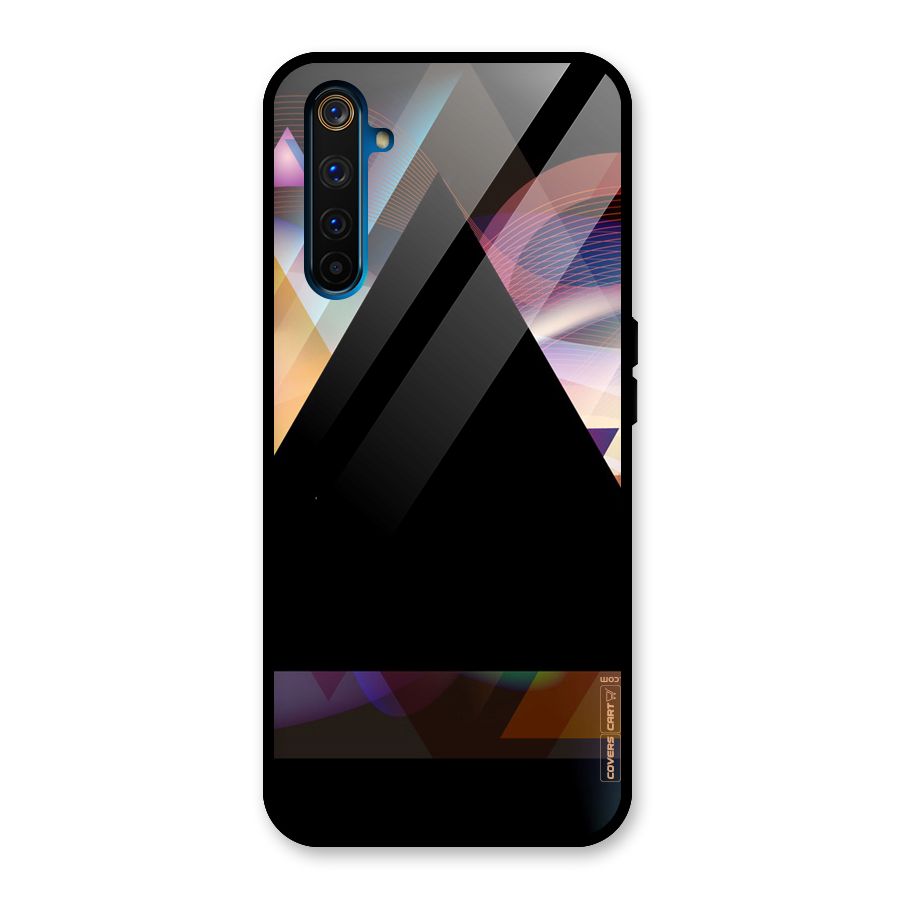 Triangle Black Abstract Glass Back Case for Realme 6 Pro