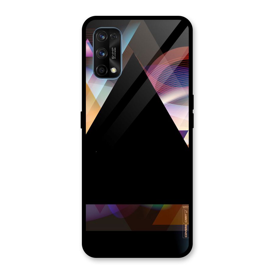 Triangle Black Abstract Glass Back Case for Realme 7 Pro