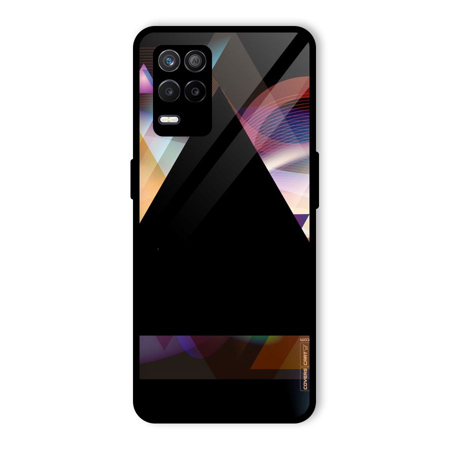 Triangle Black Abstract Glass Back Case for Realme 9 5G