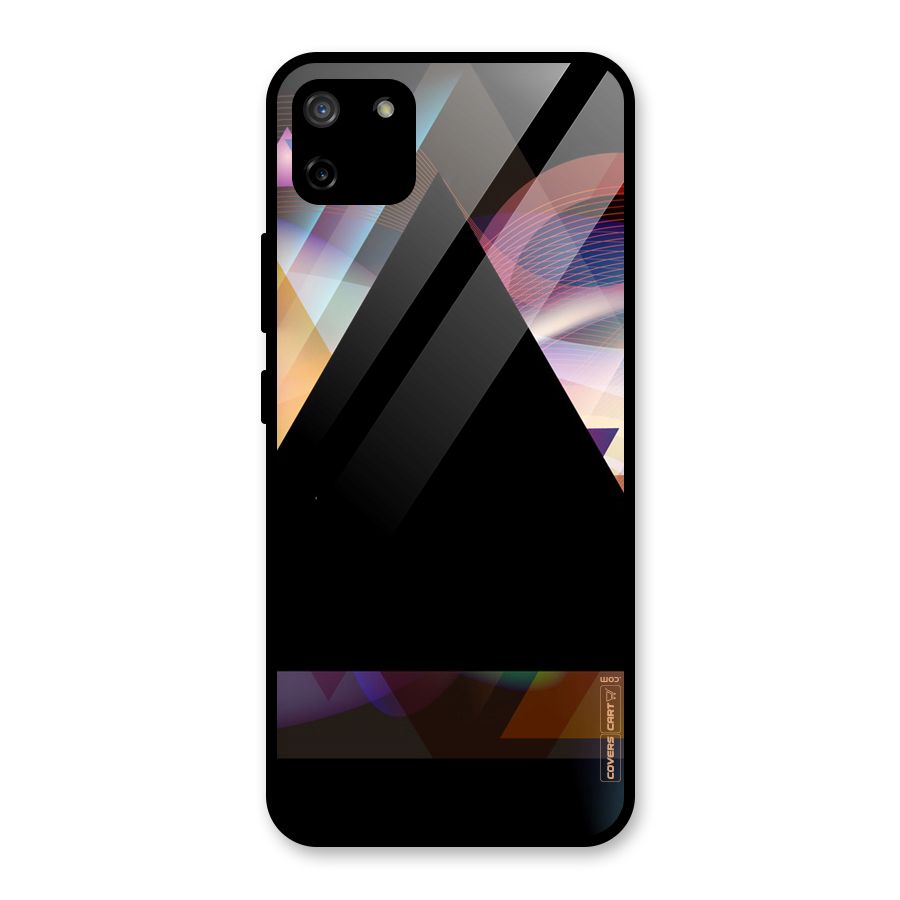 Triangle Black Abstract Glass Back Case for Realme C11