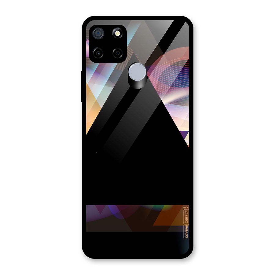 Triangle Black Abstract Glass Back Case for Realme C12