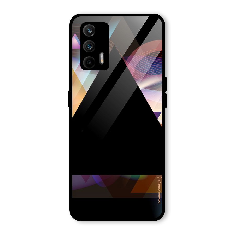 Triangle Black Abstract Glass Back Case for Realme GT 5G