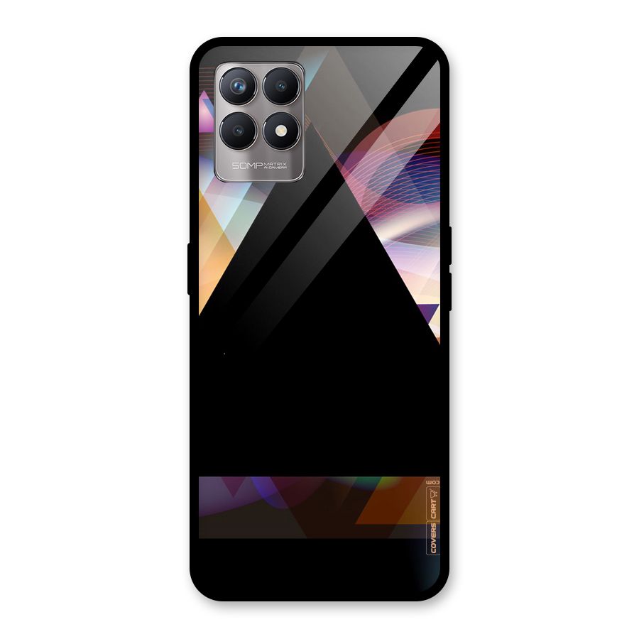 Triangle Black Abstract Glass Back Case for Realme Narzo 50