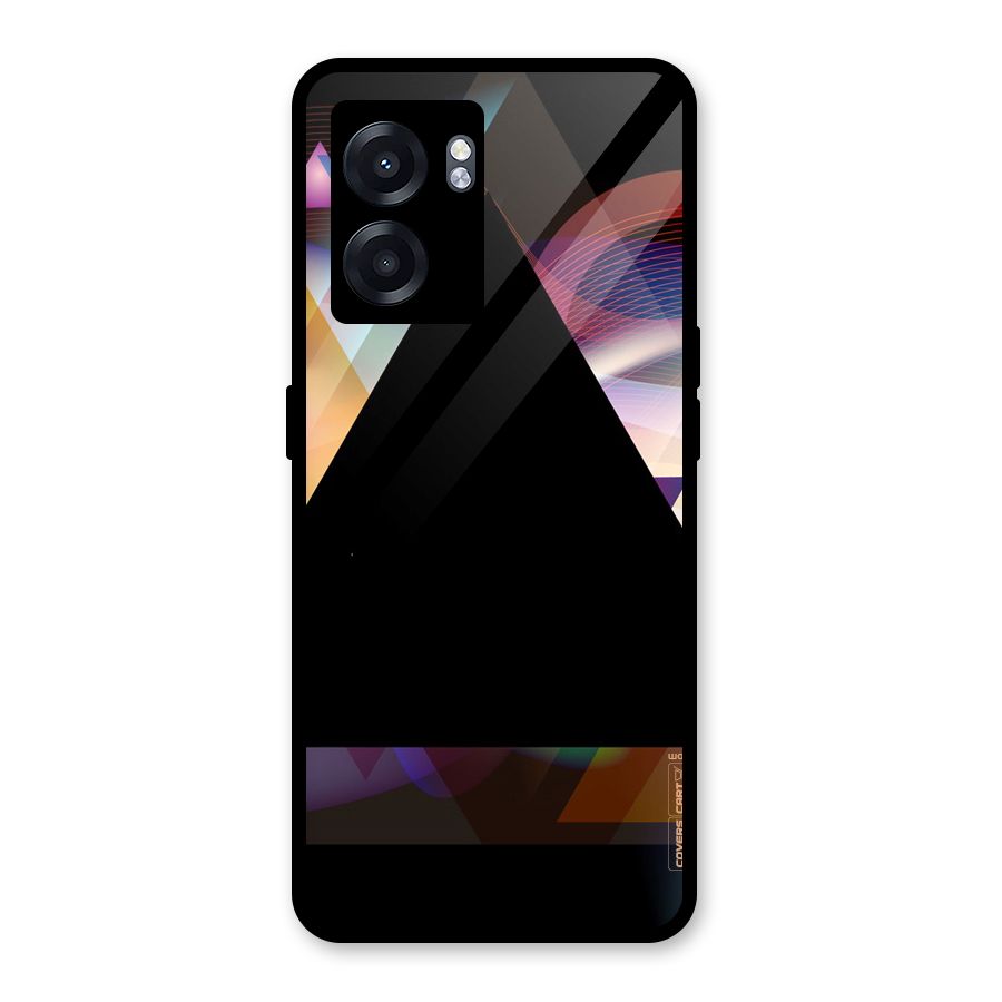 Triangle Black Abstract Glass Back Case for Realme Narzo 50 5G