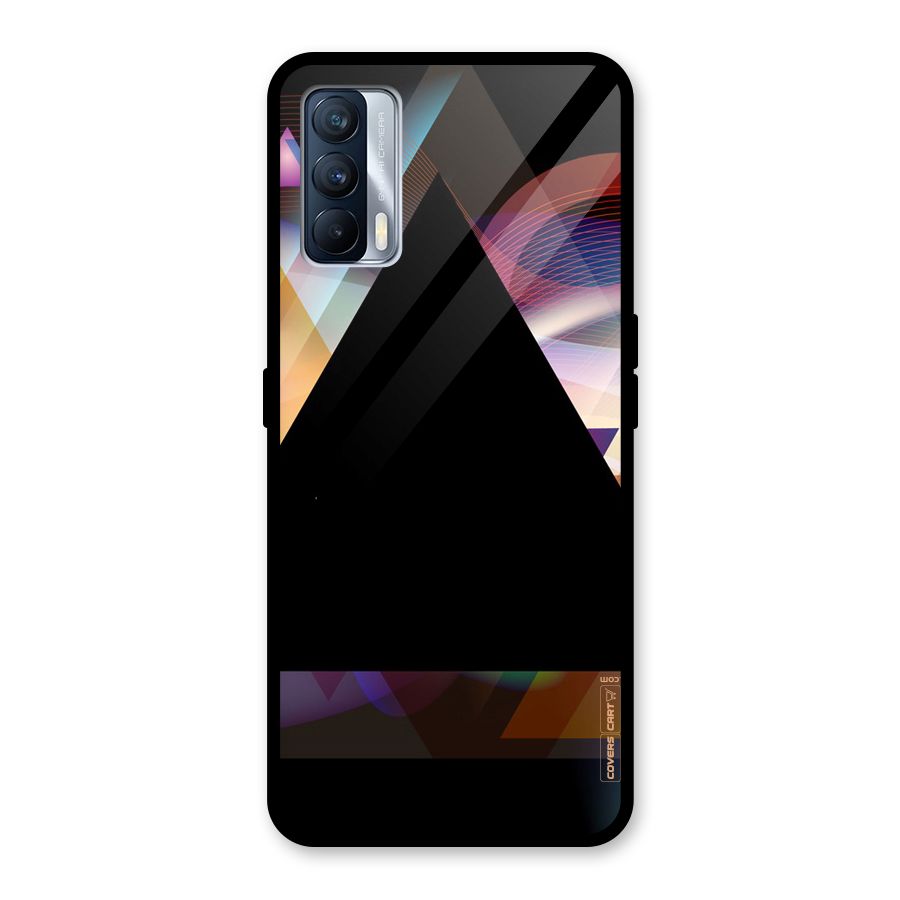 Triangle Black Abstract Glass Back Case for Realme X7