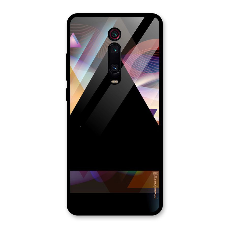 Triangle Black Abstract Glass Back Case for Redmi K20