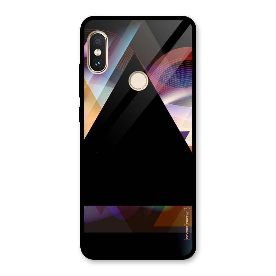 Triangle Black Abstract Glass Back Case for Redmi Note 5 Pro