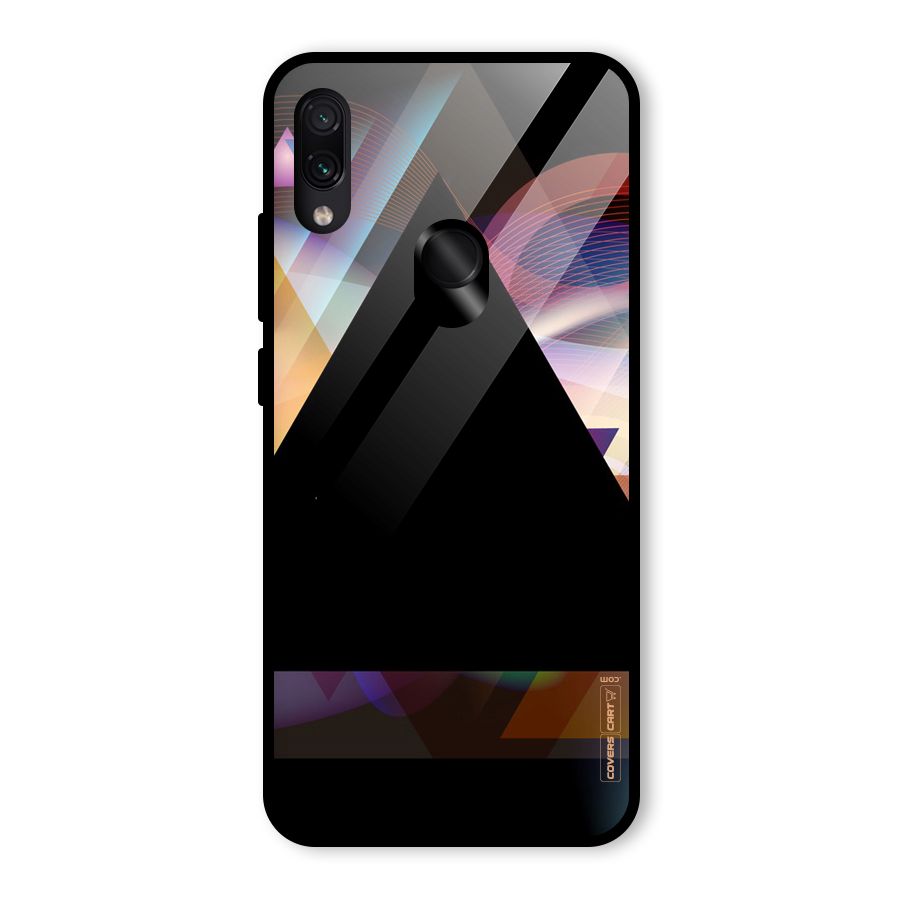Triangle Black Abstract Glass Back Case for Redmi Note 7 Pro