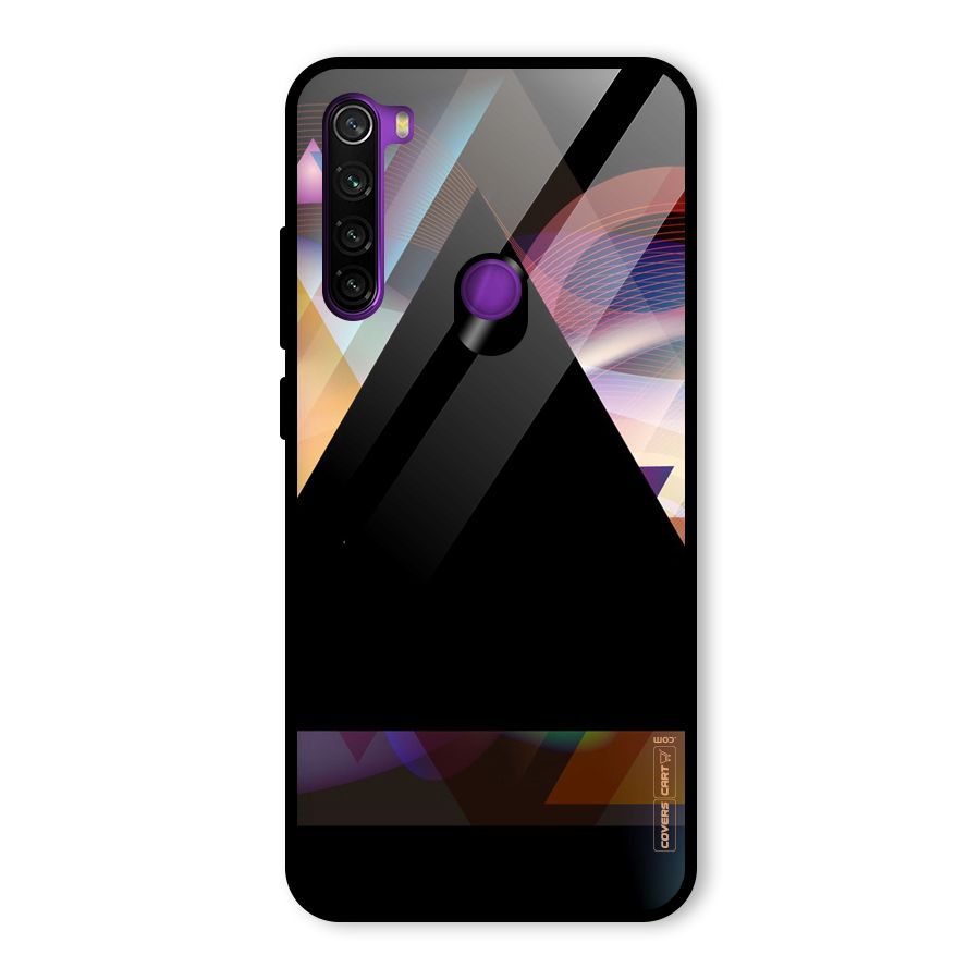 Triangle Black Abstract Glass Back Case for Redmi Note 8