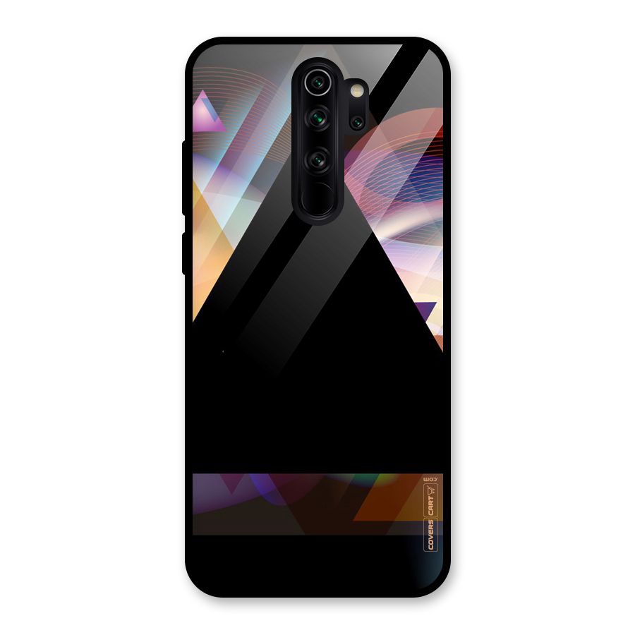 Triangle Black Abstract Glass Back Case for Redmi Note 8 Pro
