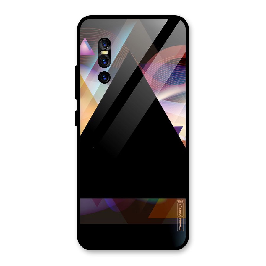 Triangle Black Abstract Glass Back Case for Vivo V15 Pro