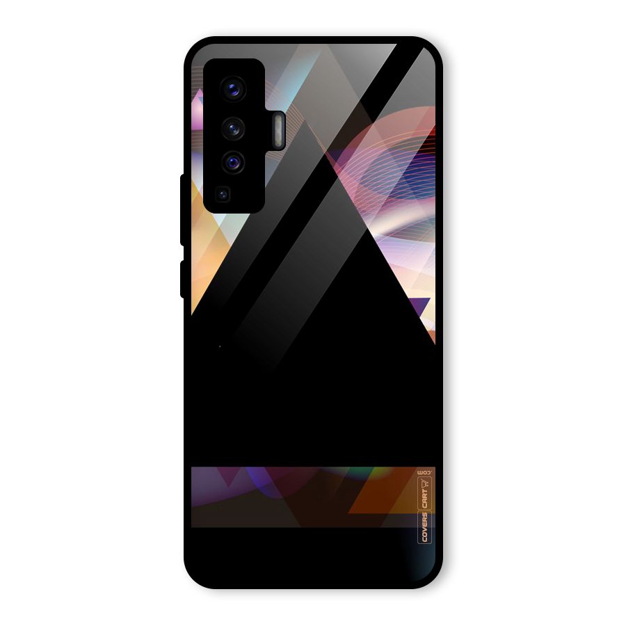 Triangle Black Abstract Glass Back Case for Vivo X50