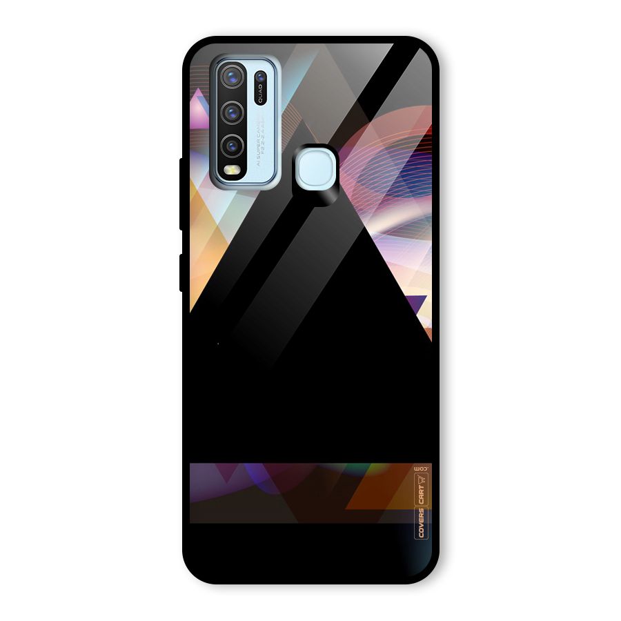 Triangle Black Abstract Glass Back Case for Vivo Y50