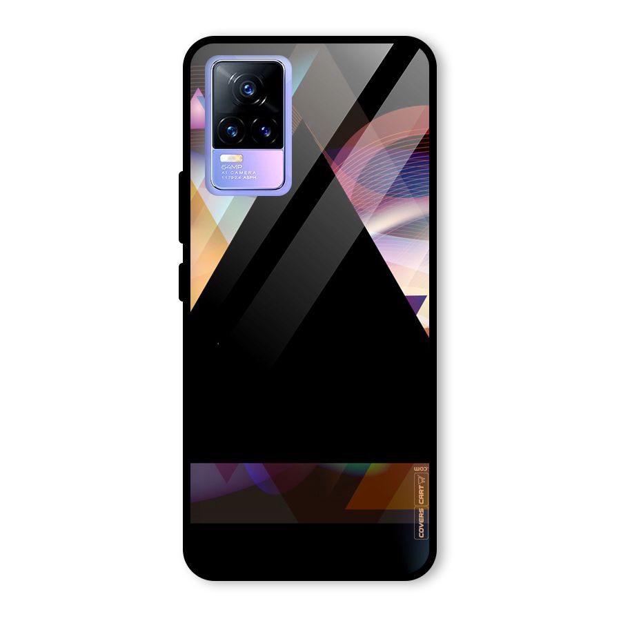 Triangle Black Abstract Glass Back Case for Vivo Y73