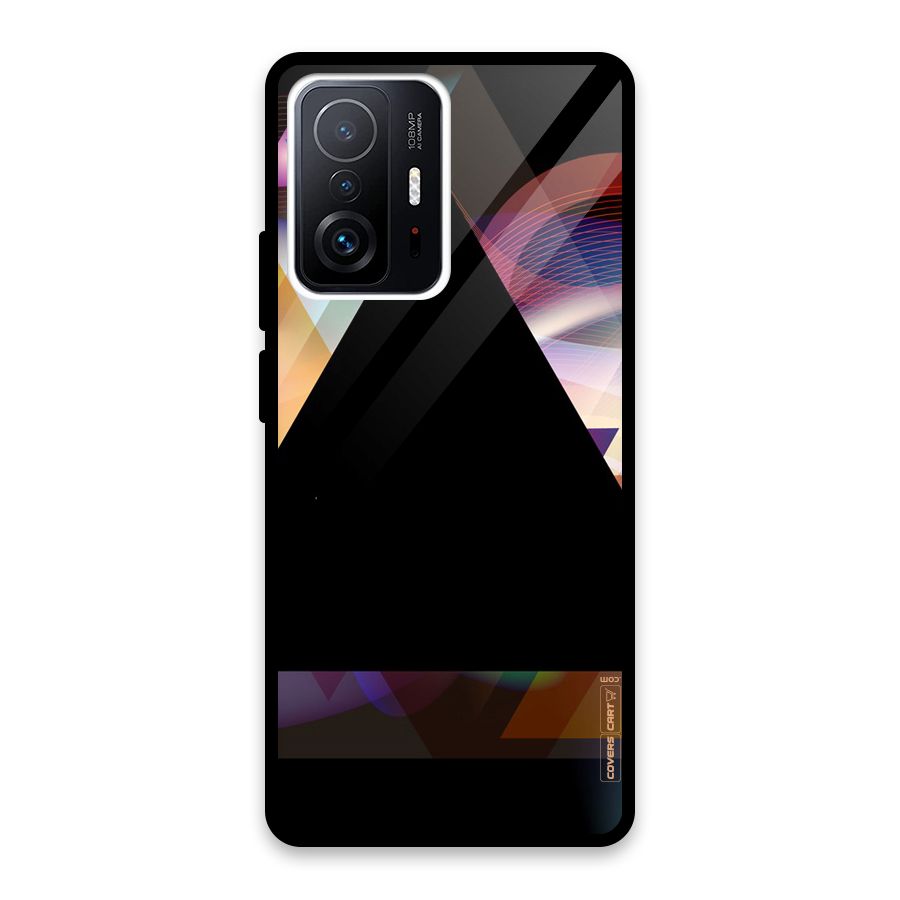 Triangle Black Abstract Glass Back Case for Xiaomi 11T Pro