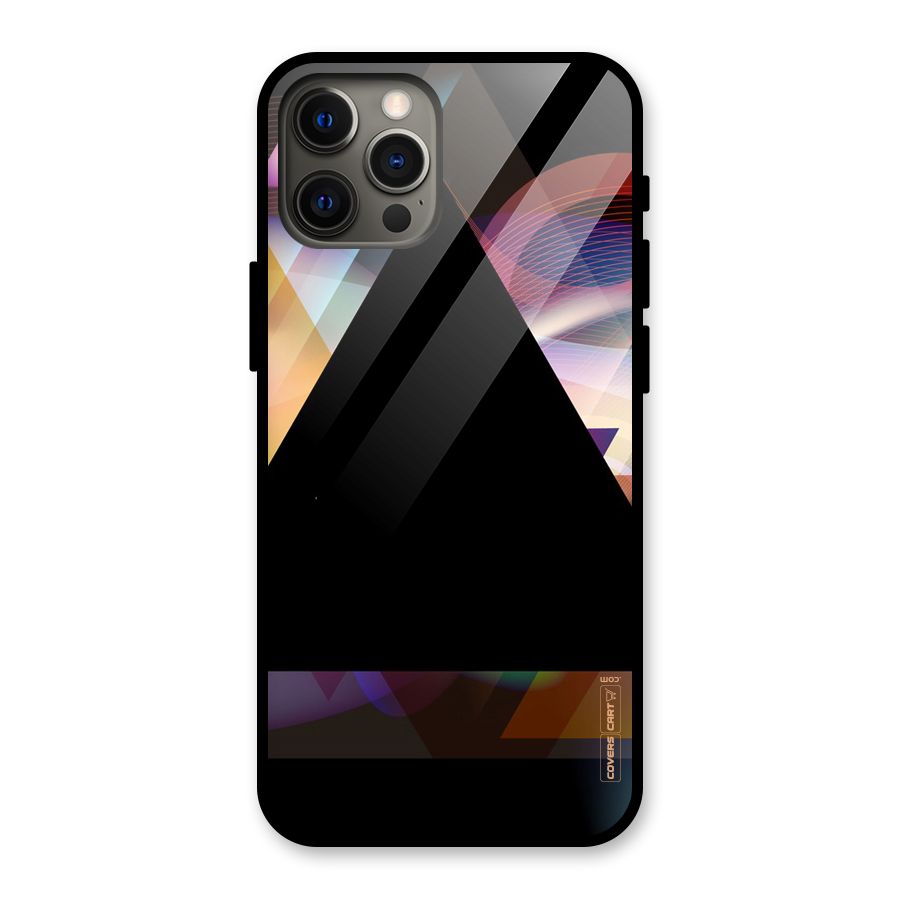 Triangle Black Abstract Glass Back Case for iPhone 12 Pro Max