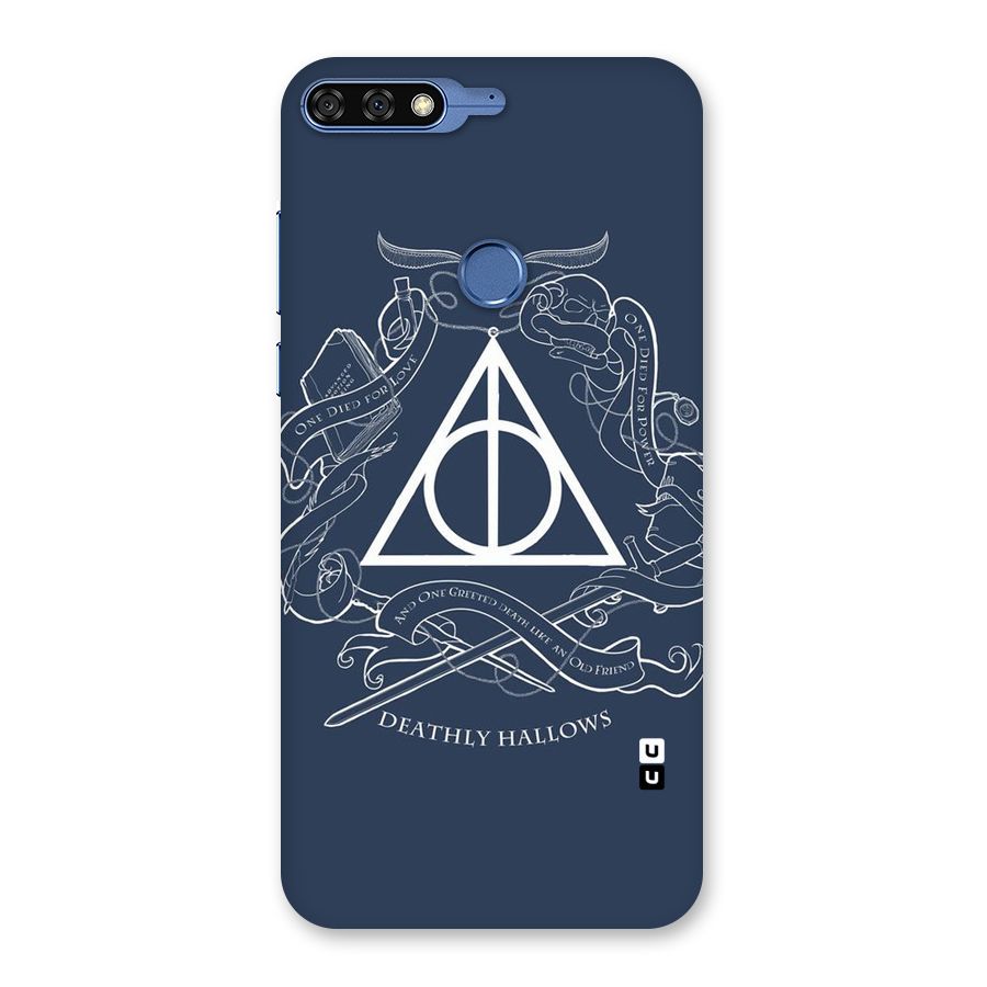 Triangle Blue Back Case for Honor 7C