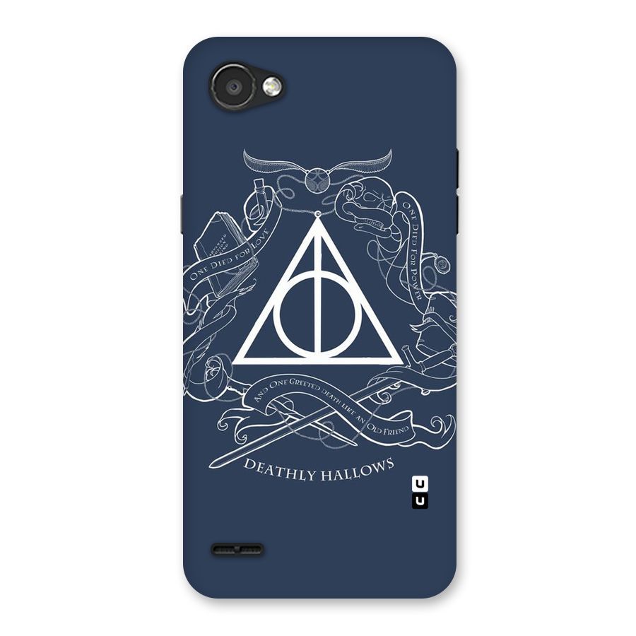 Triangle Blue Back Case for LG Q6