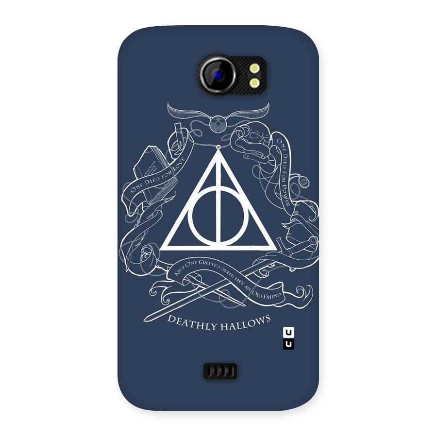 Triangle Blue Back Case for Micromax Canvas 2 A110