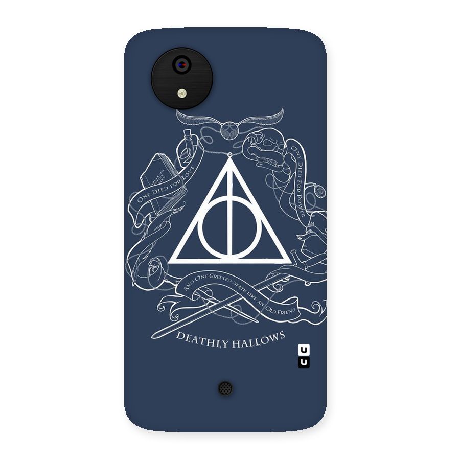 Triangle Blue Back Case for Micromax Canvas A1