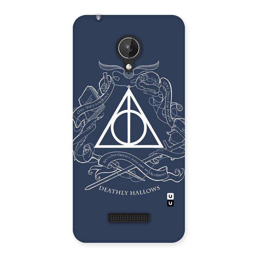 Triangle Blue Back Case for Micromax Canvas Spark Q380