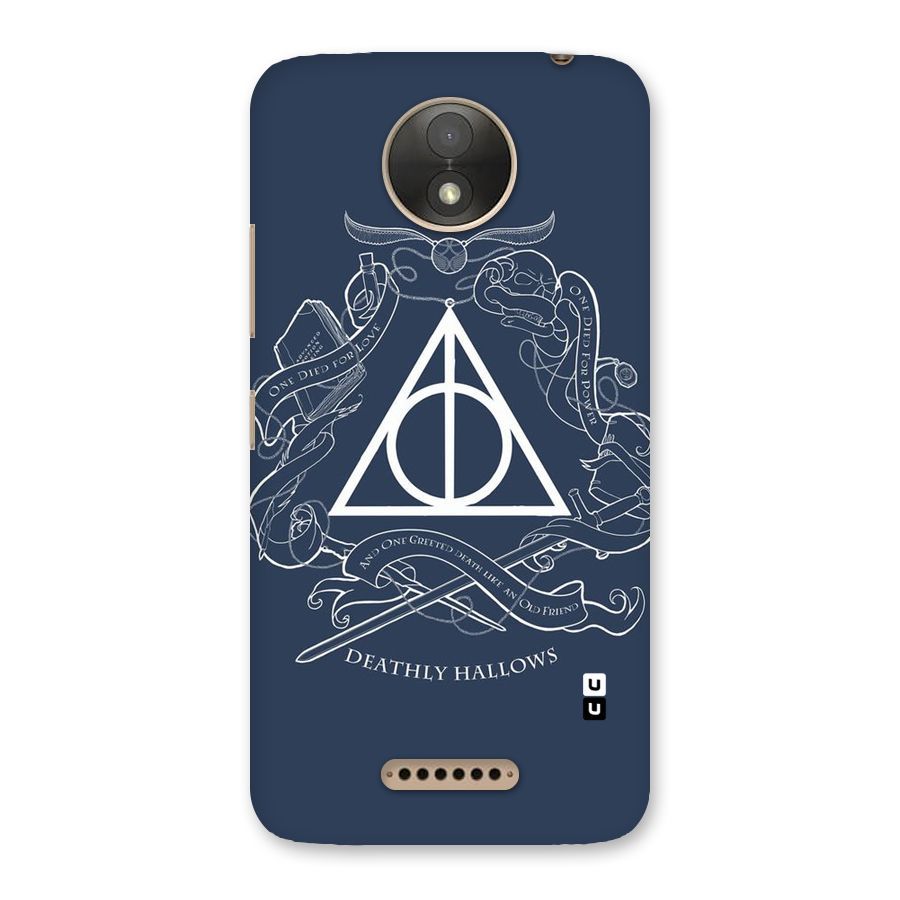 Triangle Blue Back Case for Moto C Plus