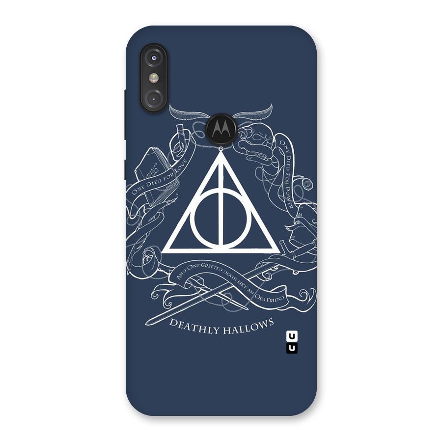 Triangle Blue Back Case for Motorola One Power