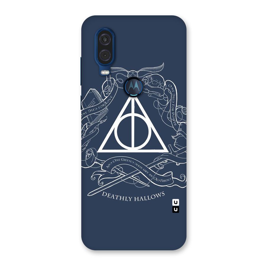Triangle Blue Back Case for Motorola One Vision