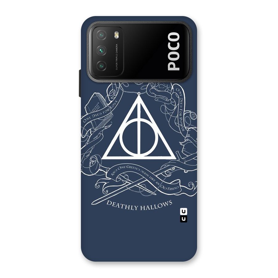 Triangle Blue Back Case for Poco M3