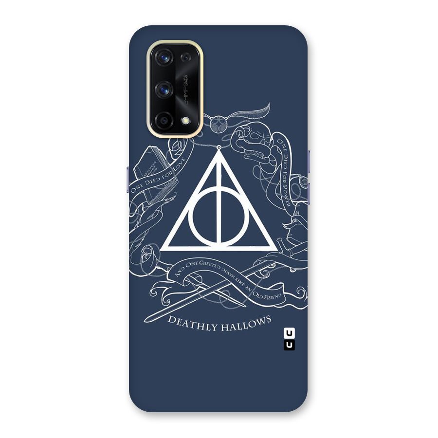 Triangle Blue Glass Back Case for Realme X7 Pro
