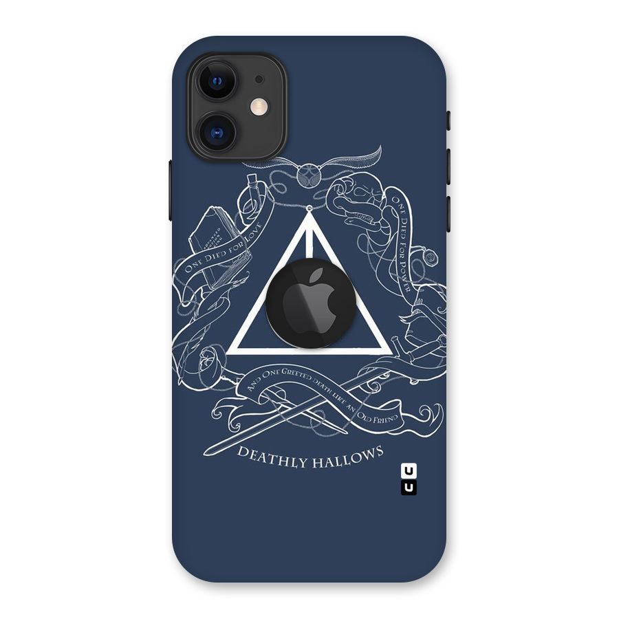 Triangle Blue Back Case for iPhone 11 Logo Cut