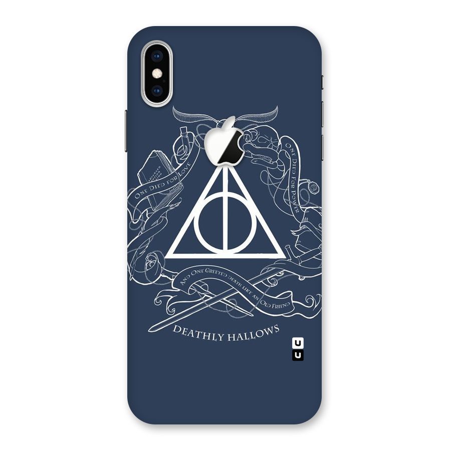 Triangle Blue Back Case for iPhone XS Max Apple Cut