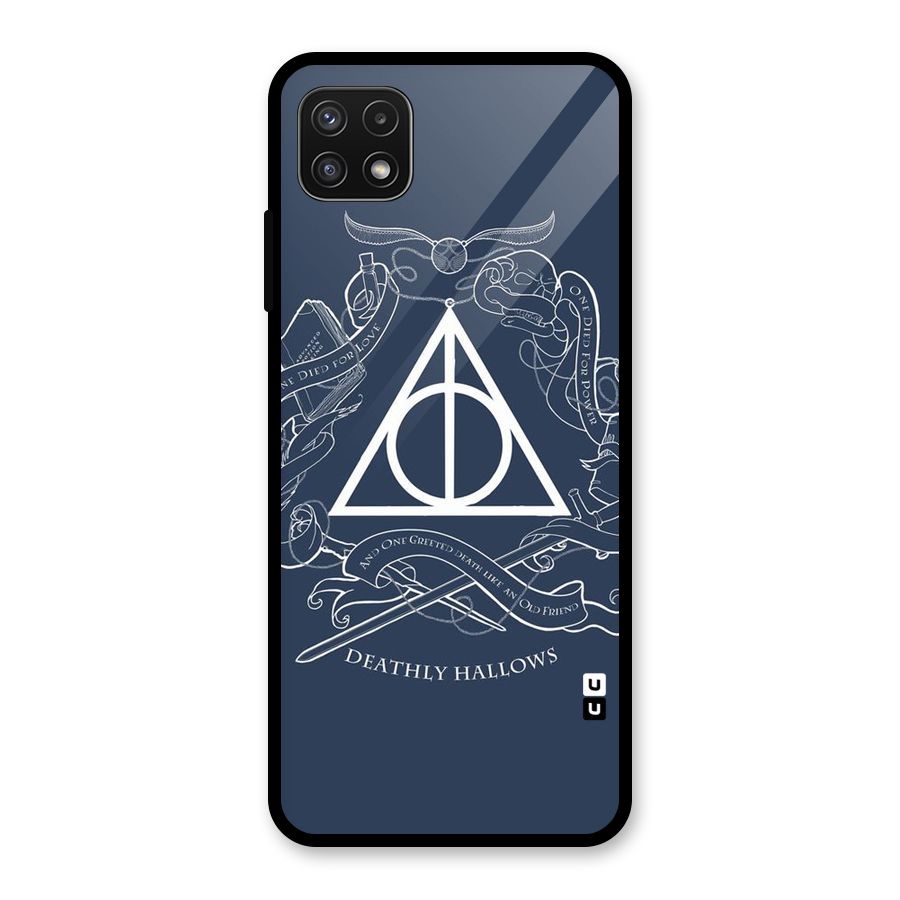 Triangle Blue Glass Back Case for Galaxy A22 5G